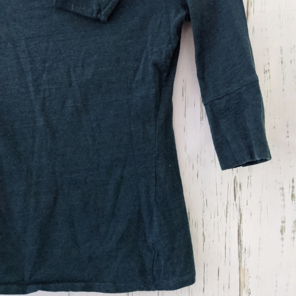 3/$20 Anthropologie Postmark Green Ruffle Top - Picture 7 of 7